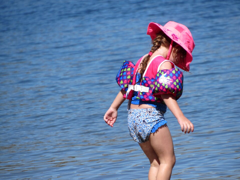 Water girl happy