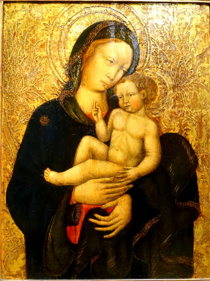 Madonna and Child by (follower of) Michele Giambono, c. 1450, tempera on wood panel - University of Arizona Museum of Art - University of Arizona - Tucson, AZ - DSC08154