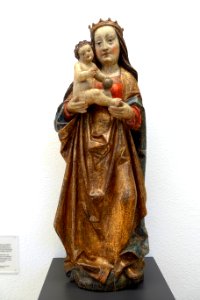 Madonna, Jorg Artz workshop, Bosen, probably from the Pfarrkirche von Kanal St. Buf in Trentino, c. 1515-1520, stone pine, restored polychromy - Germanisches Nationalmuseum - Nuremberg, Germany - DSC02994