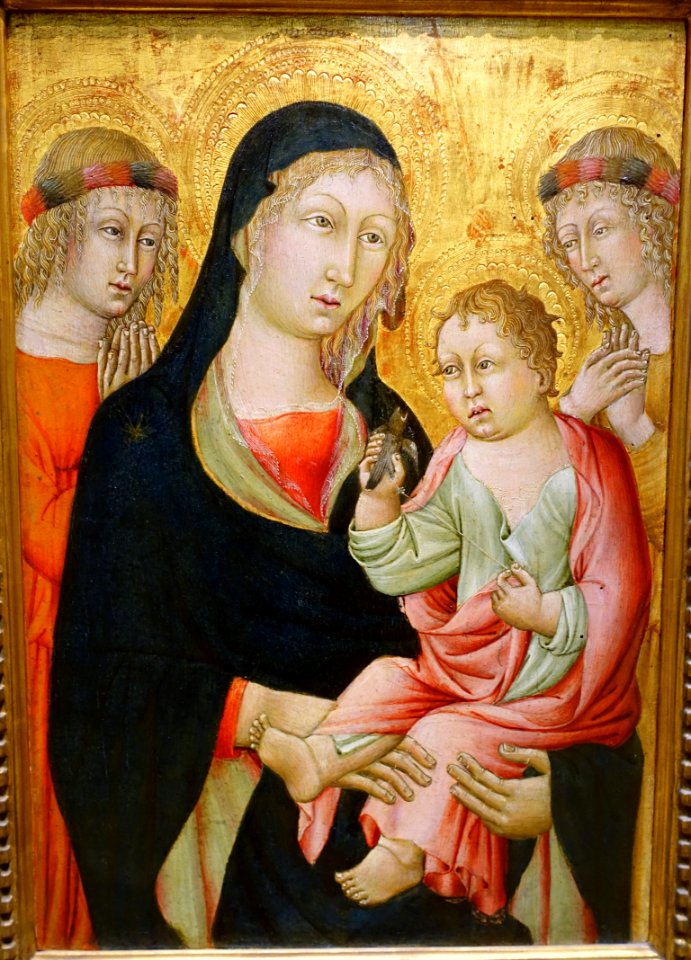 Madonna and Child with Angels, by Giovanni di Paolo (studio), c. 1475, tempera on wood panel - University of Arizona Museum of Art - University of Arizona - Tucson, AZ - DSC08158