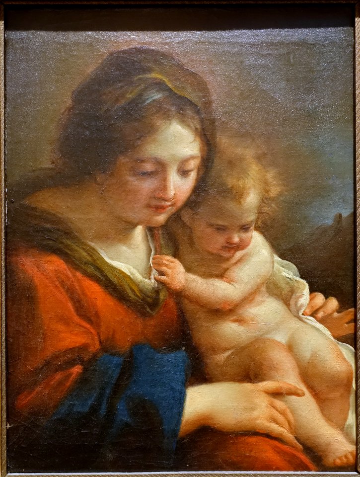 Madonna with Child, by Giuseppe Cades, Rome, c. 1790, oil on canvas - Blanton Museum of Art - Austin, Texas - DSC07967