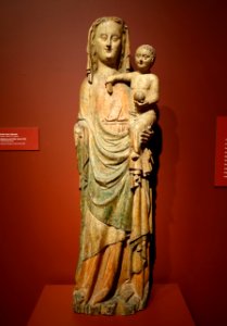 Madonna and Child, artist unknown, France, c. 1340, polychromed wood - Currier Museum of Art - Manchester, NH - DSC07278