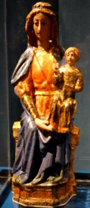 Madonna on Throne with Child, by a Ligurian-Piedmontese sculptor, end of the 18th century, wood with intaglio and paint - Museo Diocesano (Genoa) - DSC01726