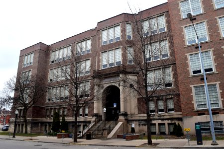 Madison Vocational School building, Carroll Street entrance