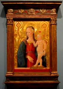 Madonna with the Blessing Child, Italian School - Tuscany, c. 1480-1485, tempera, oil & gilding on wood
