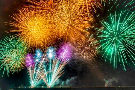 Rocket fireworks display festival