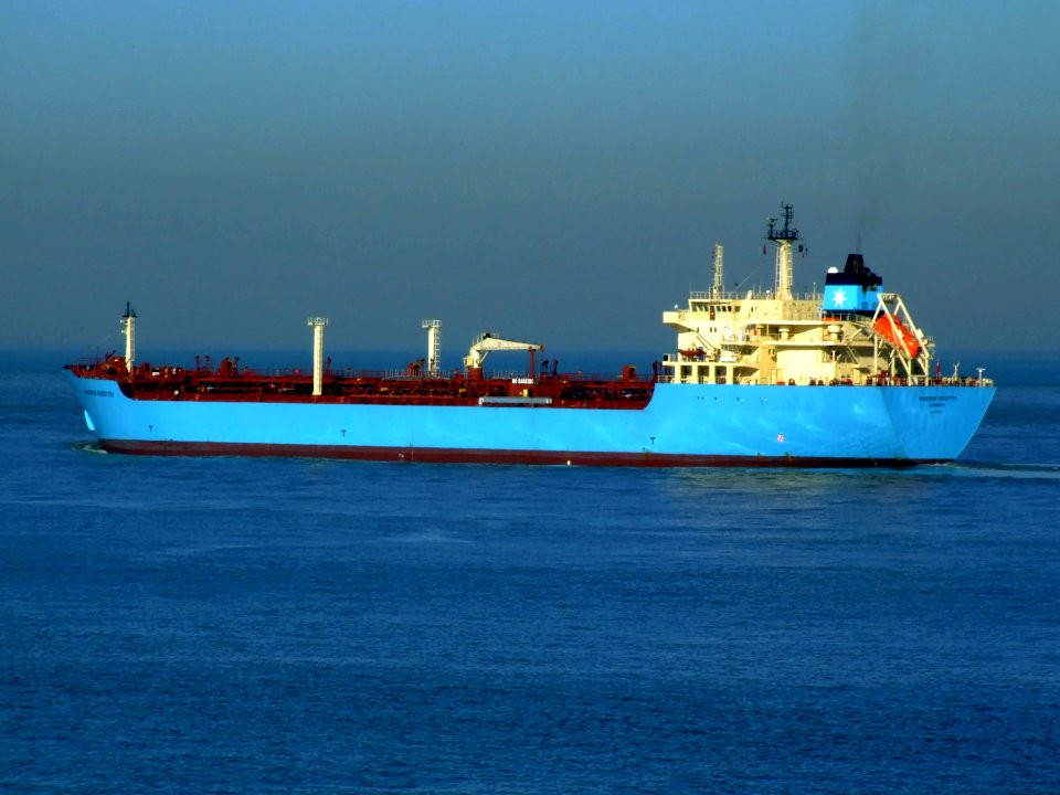 Maersk Rosyth p2 11feb2008 Rotterdam leaving Port of Rotterdam, Holland 11-Feb-2008