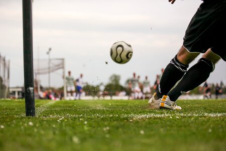 Goal kick corner outdoor photo