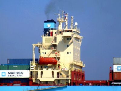 Maersk Greenock pC approaching Port of Rotterdam, Holland 08-Apr-2007