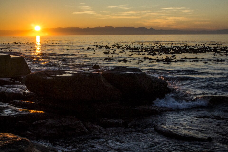 Calm sea early morning nature photo