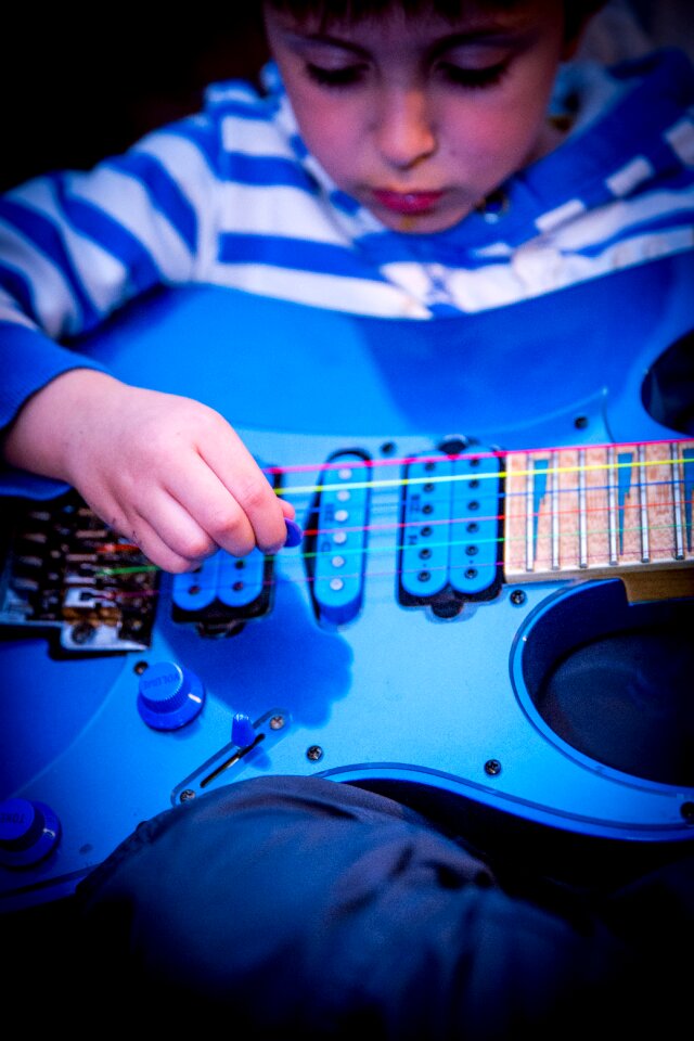 Boy guitar children