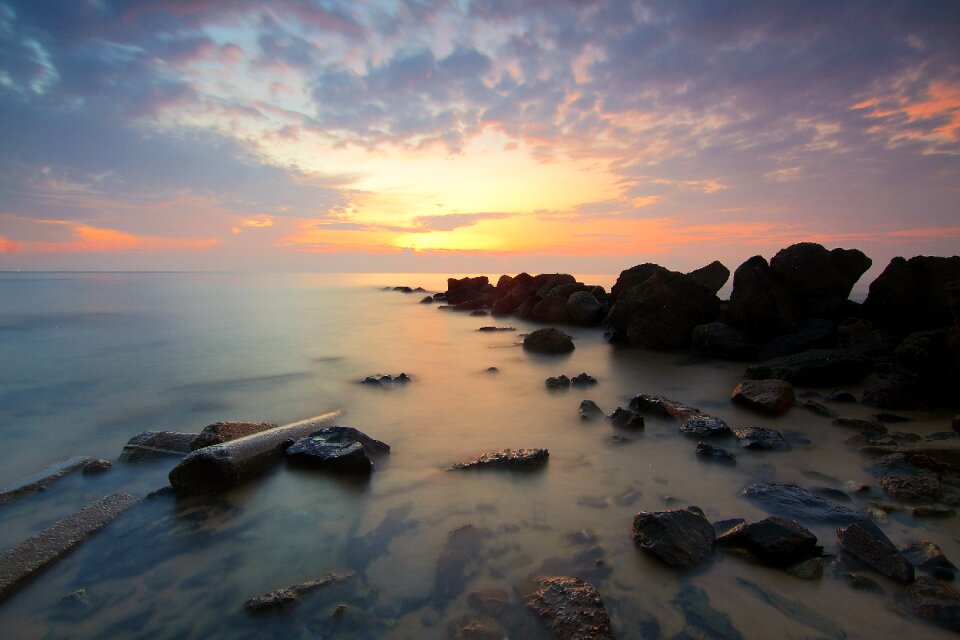 Depth of field dusk horizon