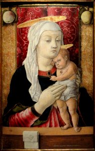 Madonna and Child by Carlo Crivelli, Venice, c. 1468, tempera and oil on panel - San Diego Museum of Art - DSC06726