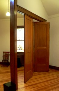 Madison, Nebraska First Presbyterian Sunday-school doors 1
