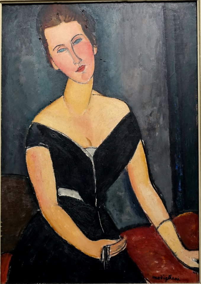Madame G. van Muyden by Amedeo Modigliani, 1916-1917, oil on canvas - Museu de Arte de São Paulo - DSC07280