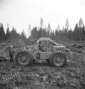 Machines, werktuigen, voertuigen, arbeiders, bosbouw, Bestanddeelnr 253-5281