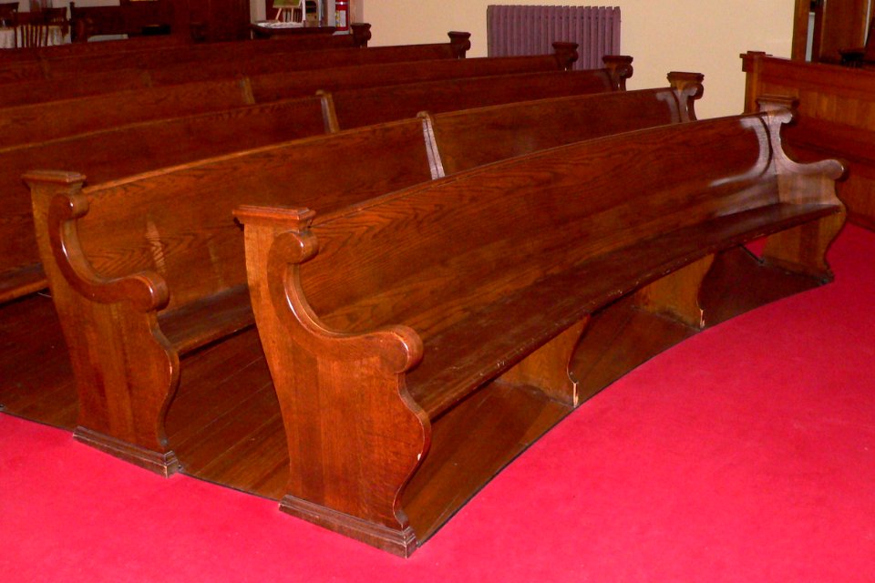 Madison, Nebraska First Presbyterian sanctuary pews 1