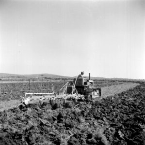 Machinale landbewerking in kibboets Kiwath Brenner, Bestanddeelnr 255-0598