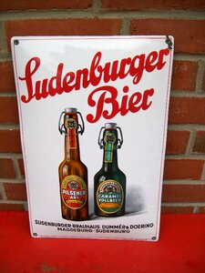 Metal sign advertising thirst