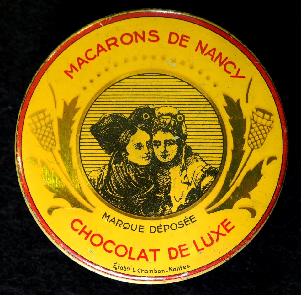 Macarons de Nancy, Chocolat de Luxe tin, etab L Chambon, Nantes