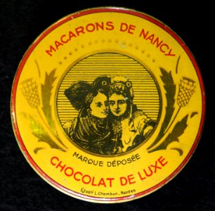 Macarons de Nancy, Chocolat de Luxe tin, etab L Chambon, Nantes