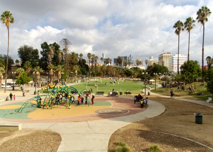 MacArthur Park soccer fields from west 2015-10-18