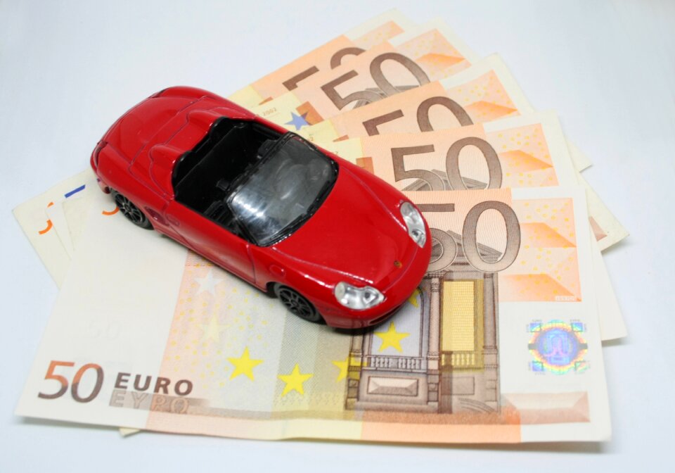 Red toy car red car auto