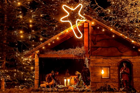 Shepherds christmas crib figures donkey