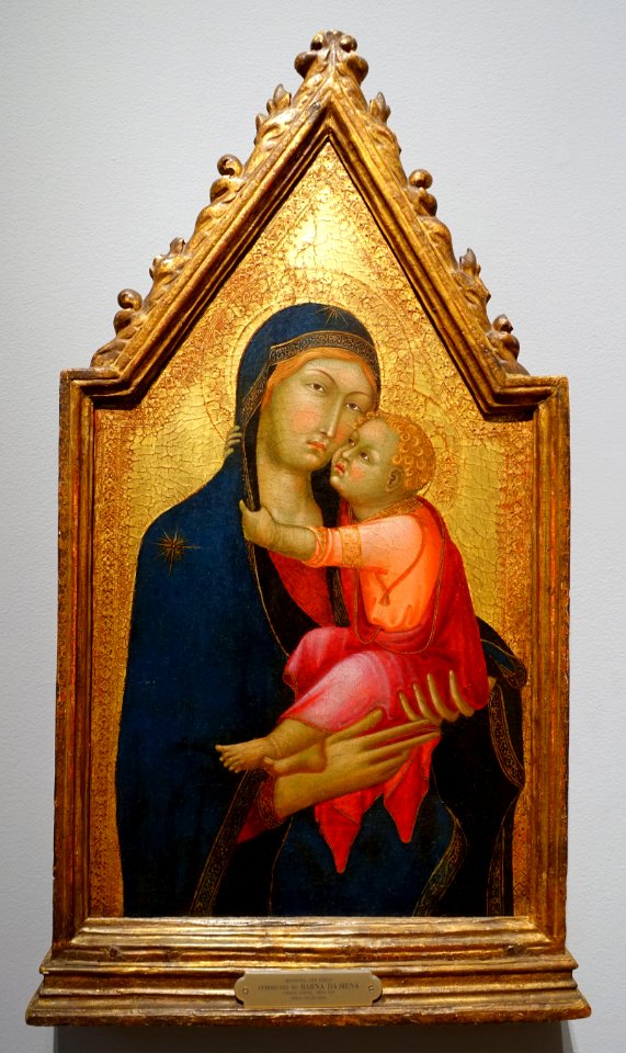 Madonna and Child by Barna da Siena, 1350, tempera on wood - Portland Art Museum - Portland, Oregon - DSC08962