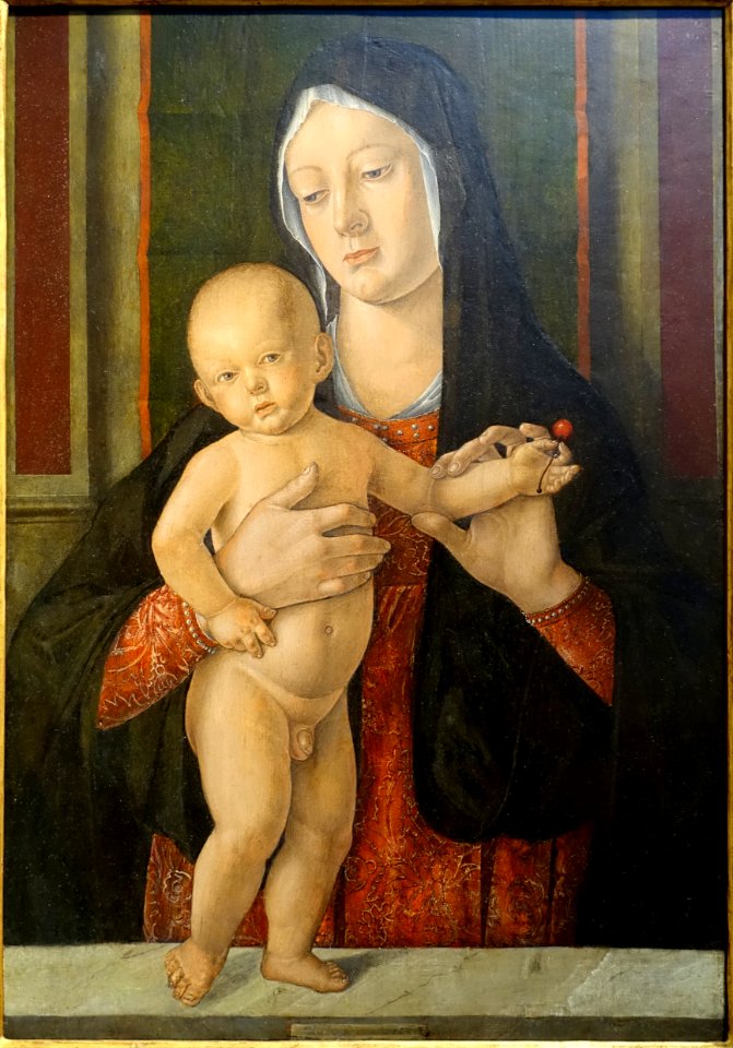 Madonna and Child by Girolamo da Treviso the Elder, c. 1480-1485, tempera on wood - Portland Art Museum - Portland, Oregon - DSC09044