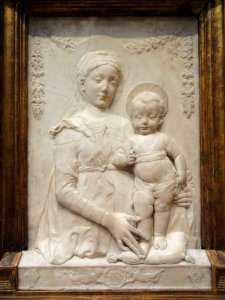 Madonna and Child by Antonio Rossellino, c. 1477, marble - National Gallery of Art, Washington - DSC08894 photo