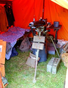 Machine gun in tent - Battle for the Airfield, 2017 - Collings Foundation - Massachusetts - DSC06955