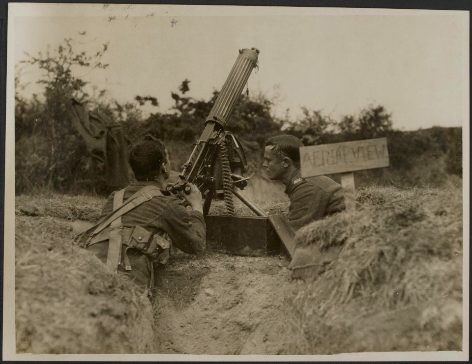 Machine gun as an archie anti-aircraft fire, Bestanddeelnr 158-2467