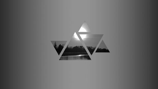 Triangle background black white photo