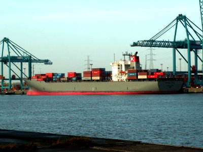 Mackinac Bridge, at Port of Antwerp, Belgium 12-Dec-2005