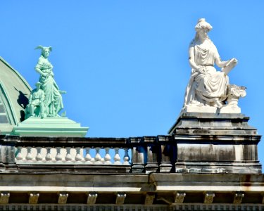 Memorial Hall roof sculptures Philly SE corner