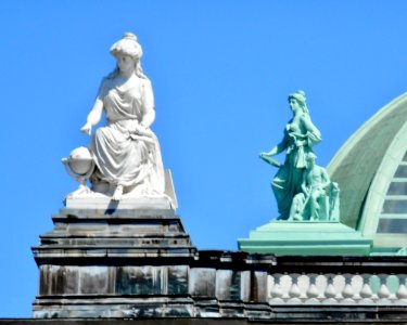Memorial Hall roof sculptures Philly SW corner