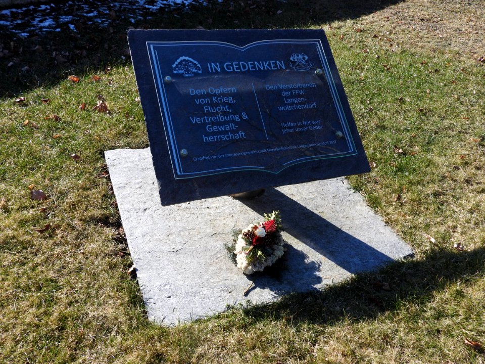 Memorial plaque Langenwolschendorf, Thuringia