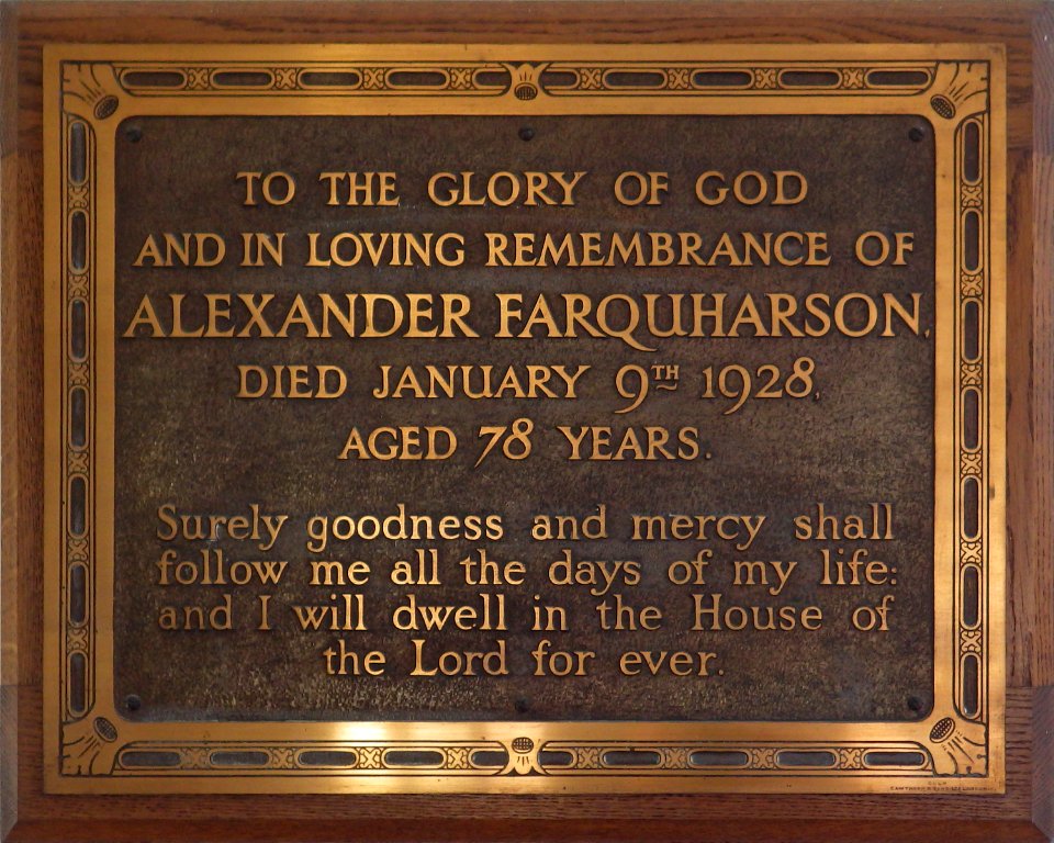 Memorial plaque, St Georges United Reformed Church, Bexhill