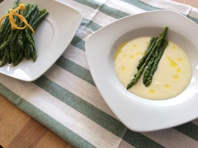 Soup asparagus winter soup photo