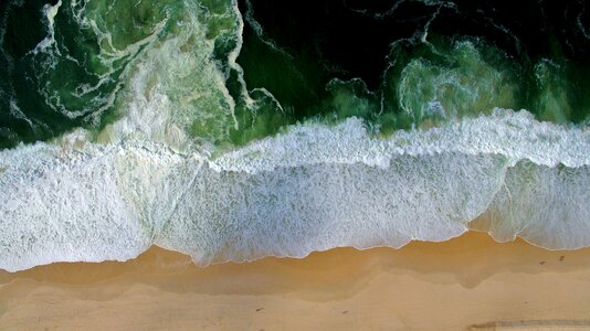 Shore water top view