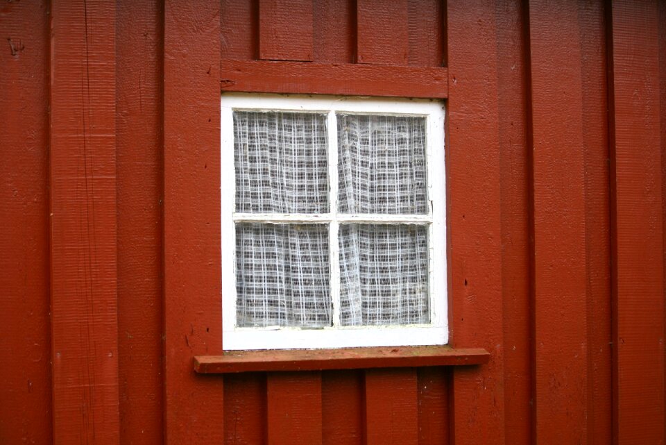 Wooden house red aged