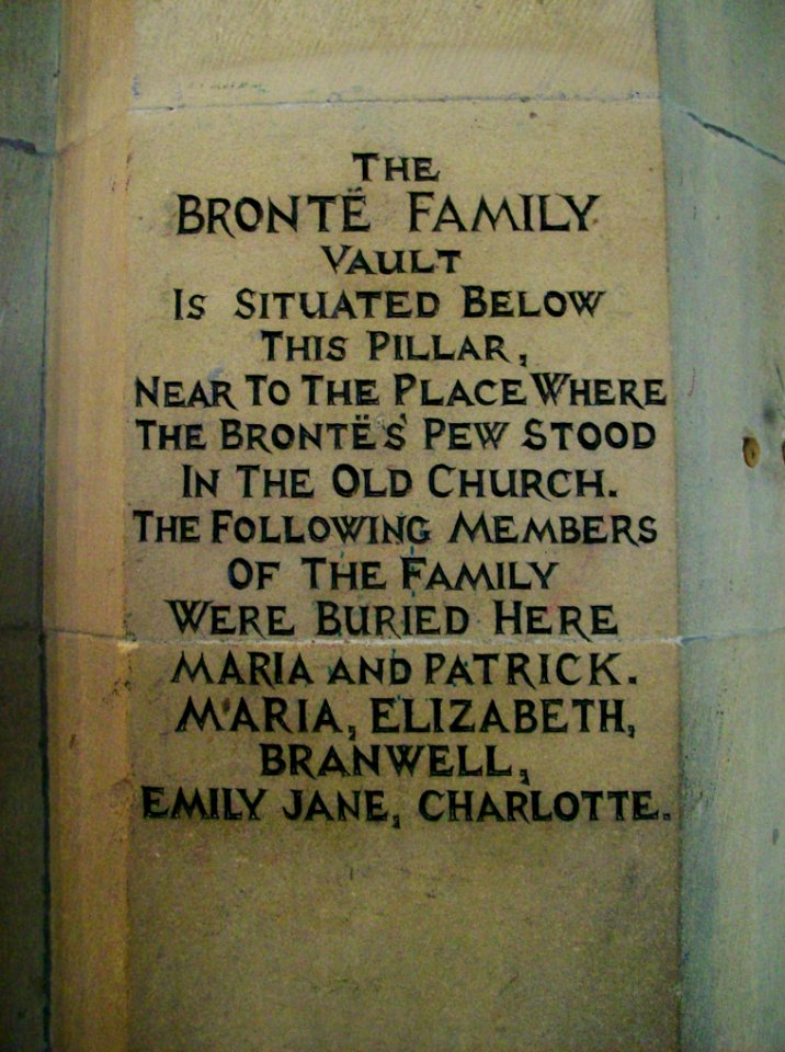 Memorial in St Michael's, Haworth