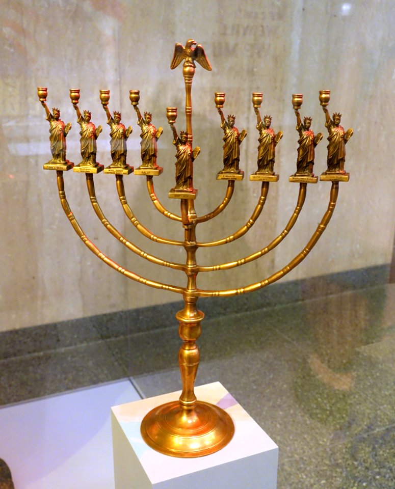 Menorah, made by Manfred Anson, late 1980s - National Museum of American History - DSC00057