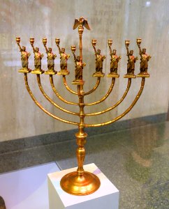 Menorah, made by Manfred Anson, late 1980s - National Museum of American History - DSC00057