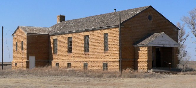 Menno Hall (Hamilton Co KS) from SE 1