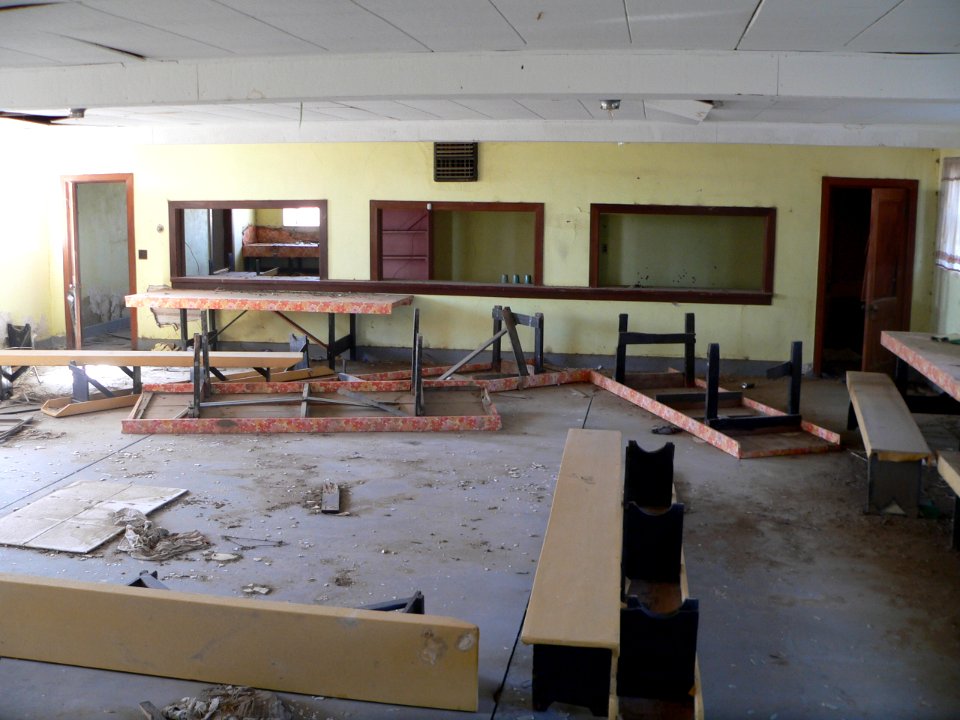 Menno Hall (Hamilton Co KS) basement interior from E 1