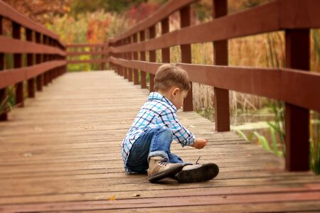 Bridge portrait kid photo