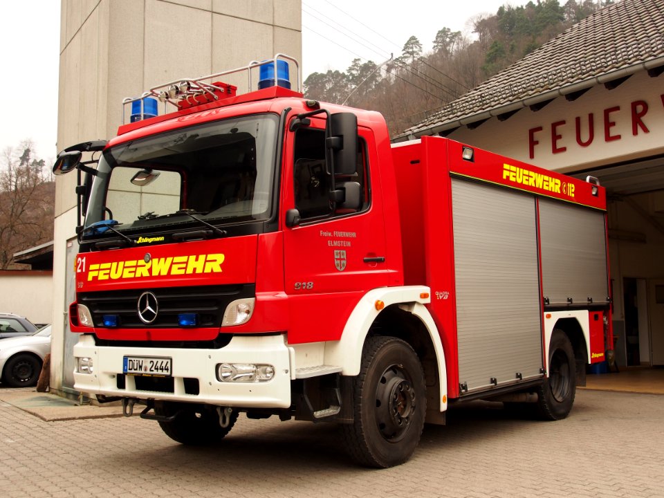 Mercedes Benz 918, Slingmann, Quadra IVD, Unit 21 of the Freiwillige Feuerwehr Elmstein pic1