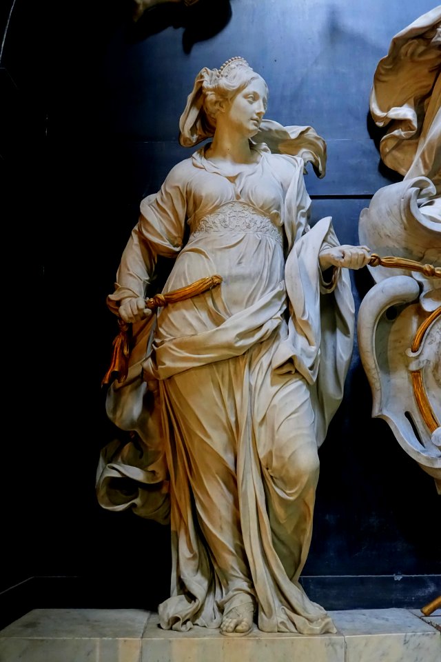 Memorial to Duke Lamoral II of Thurn and Taxis by Mattheus van Beveren, detail 1 of 3 - Chapel of Saint Ursula - Église Notre-Dame du Sablon - Brussels, Belgium - DSC08135